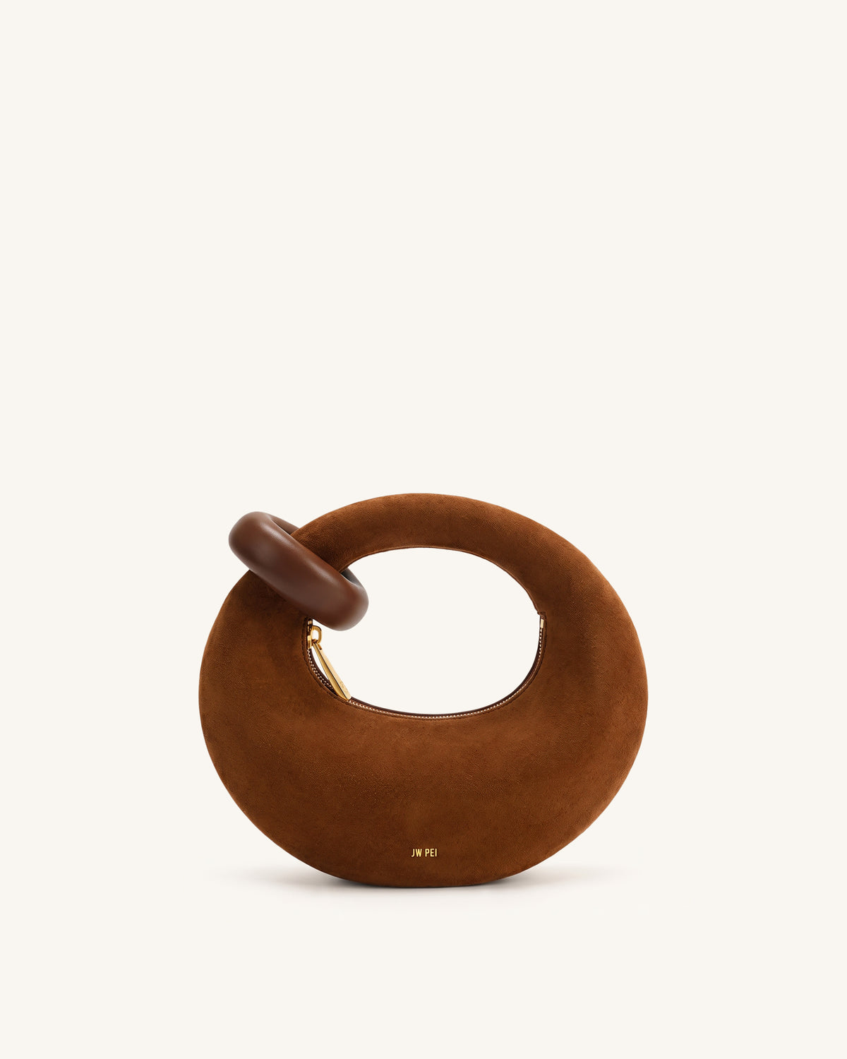 Abacus Faux Suede Mini Top Handle Bag - Cocoa Brown