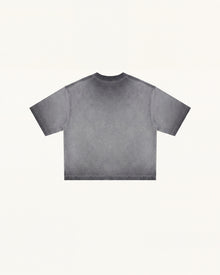 The Enchanted Rhinestone Rose Tee - Washed Gray