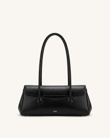 Solenne East-West Shoulder Bag - Black