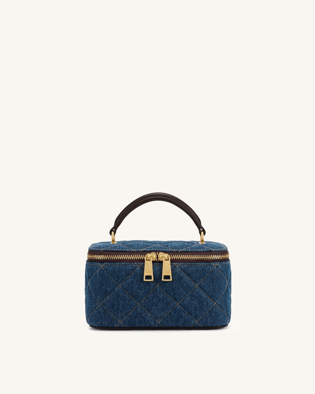 Virella Quilted Vanity Top Handle Bag - Dark Blue Denim