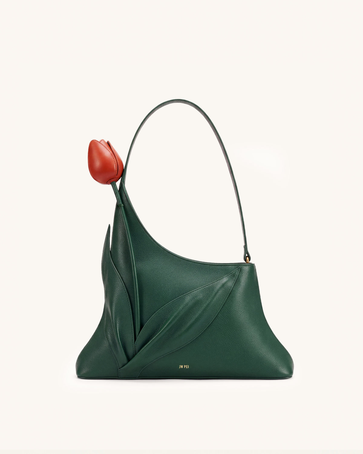 Lyra Flower Shape Shoulder Bag - Forest Green