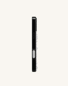 Pearl Artificial Crystal Puppy Phone Case - Black