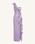 Orchid Embellished Cutout Slit Maxi Dress - Light Purple