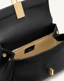Evania U-Lock Top Handle Bag - Black