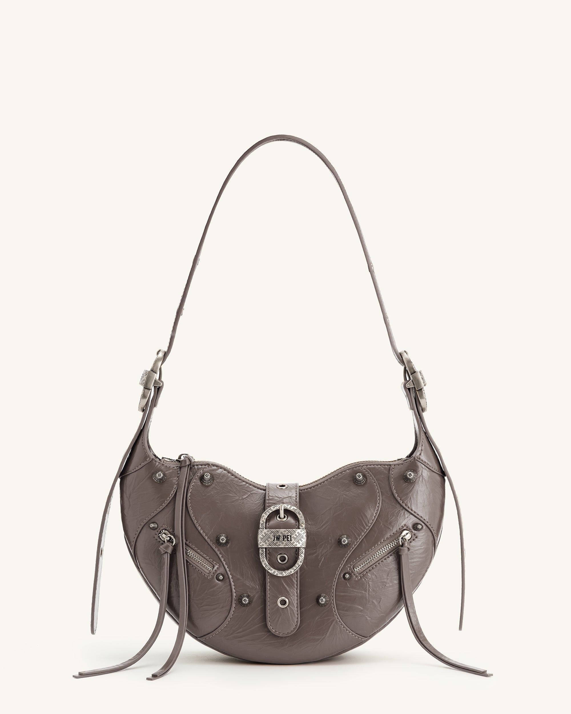 Tessa Studded Shoulder Bag - Taupe