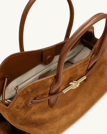 Adele Metal Rope Knot Tote Bag - Caramel Brown