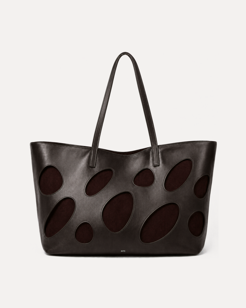 Nora Perforated Tote - Brown