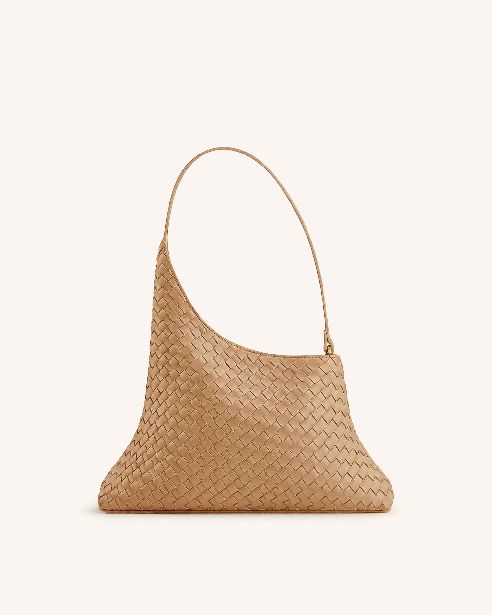 Lyra Woven Shoulder Bag - Apricot