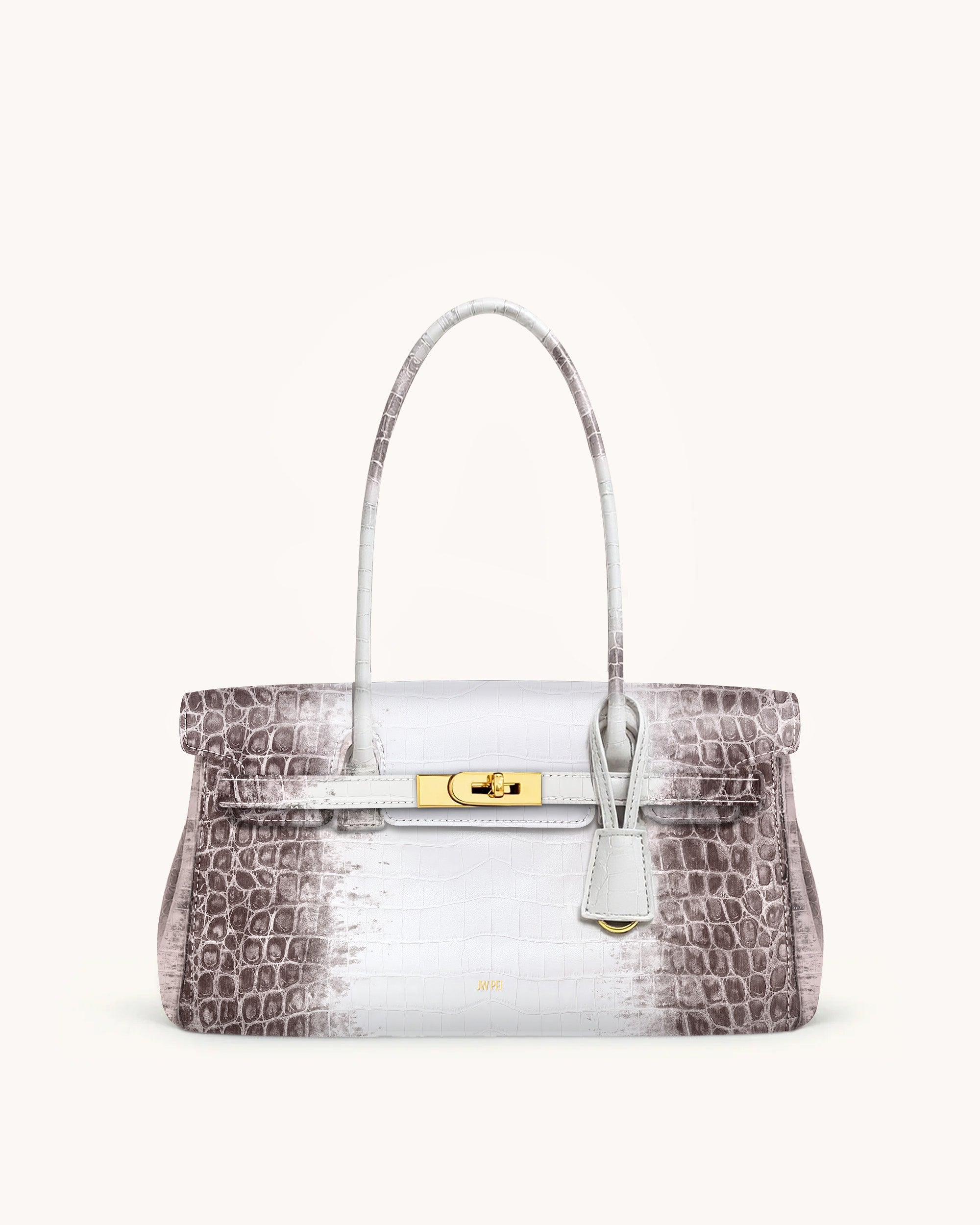 Yara Shoulder Bag - White Croc