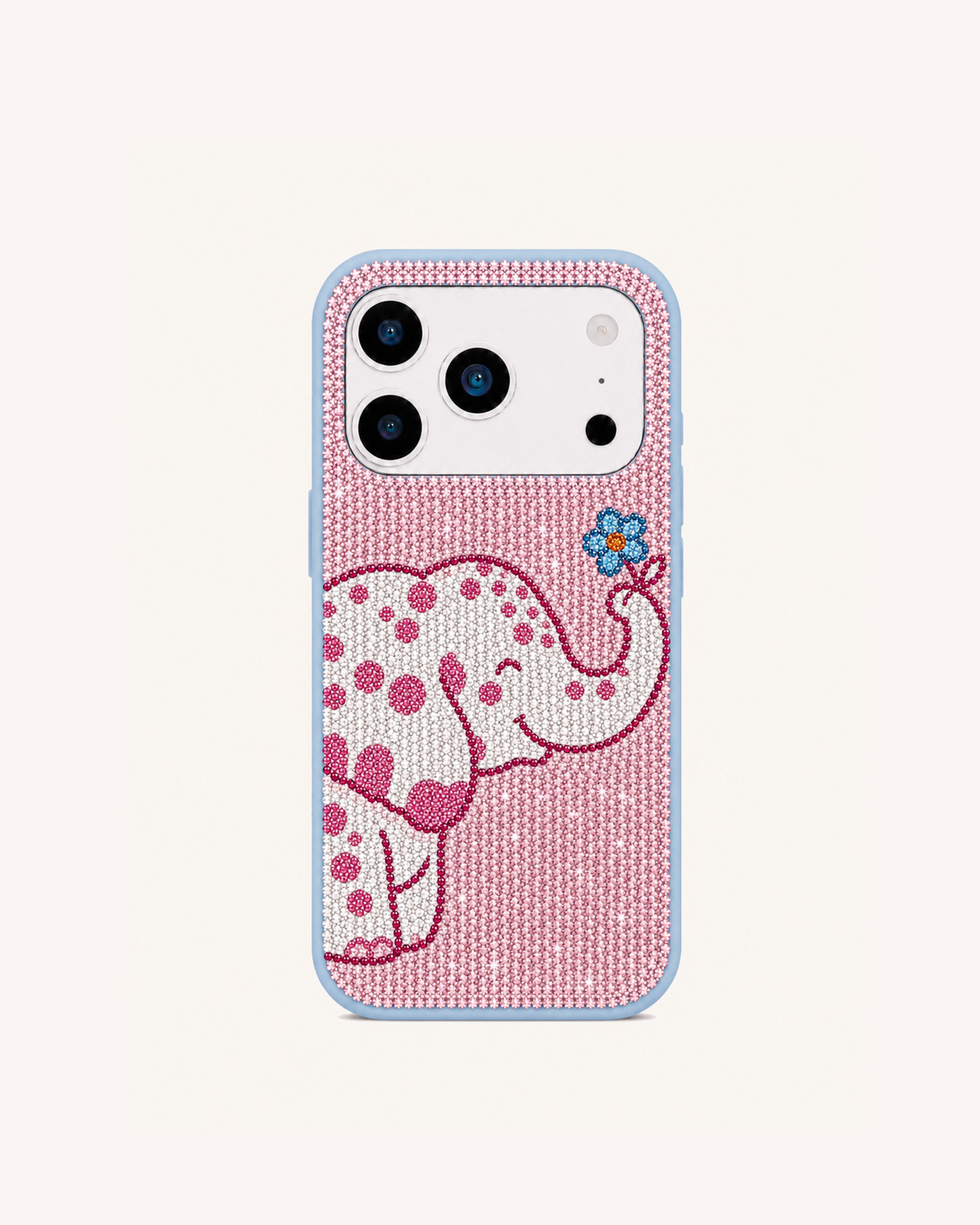 Pink Elephant Artificial Crystal Phone Case – Pink