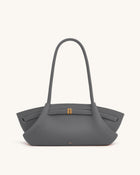 Hana Wide Tote Bag - Grey