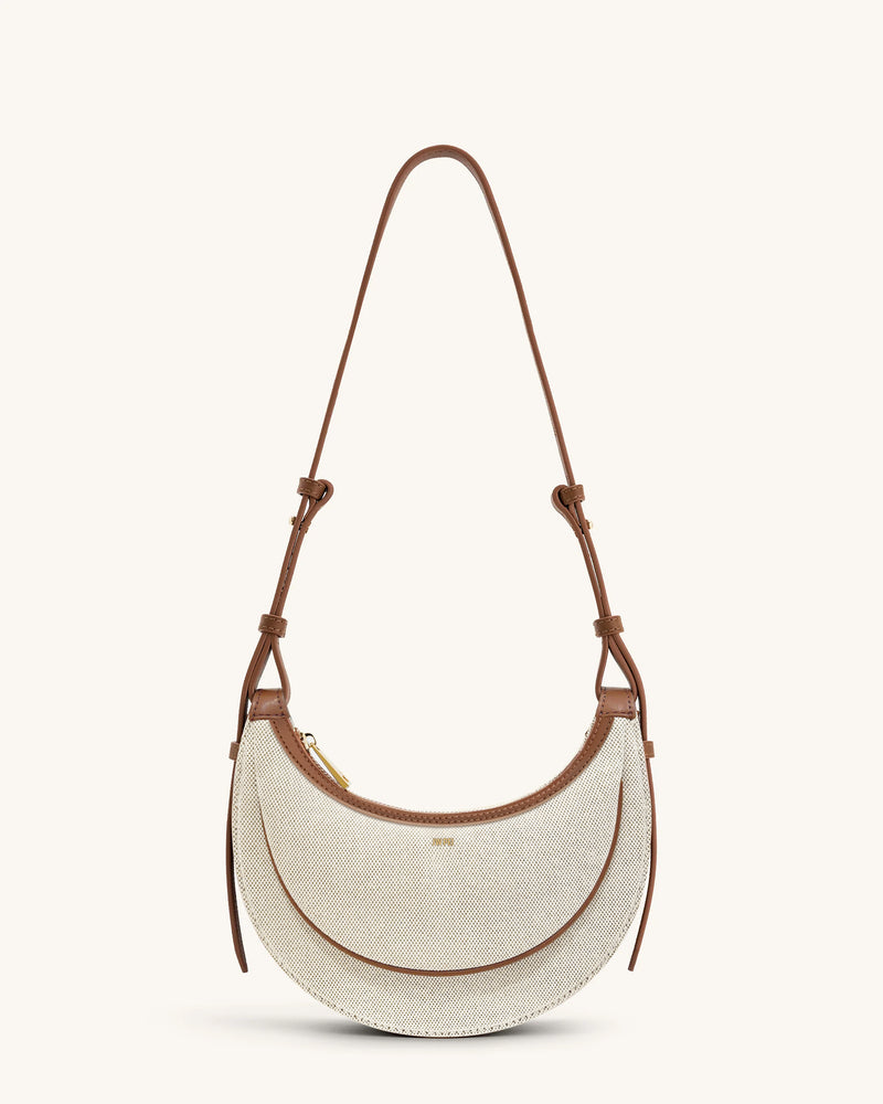 Sharon Crossbody Bag - Brown Canvas