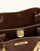 Charlene Double Buckle Hobo Bag - Brown