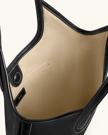 Brooke Belted Embellished Shoulder Tote Bag - Black