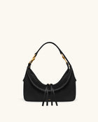 Selia Soft-Grain Crossbody Bag - Black