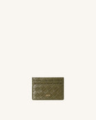 Woven Texture Card Holder - Dark Brown Green