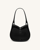 Arla Small Hobo Bag - Black Pebbled