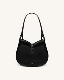 Arla Small Hobo Bag - Black Pebbled