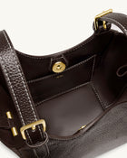 Ines Padlock Tote Bag - Dark Brown