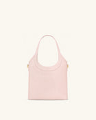 Brooke Mini Belted Embellished Orchid Beaded Top Handle Bag - Pink