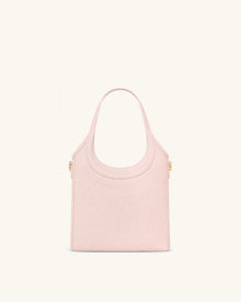 Brooke Mini Belted Embellished Orchid Beaded Top Handle Bag - Pink