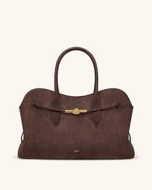 Adele Large Metal Rope Knot Tote Bag - Mocha Brown