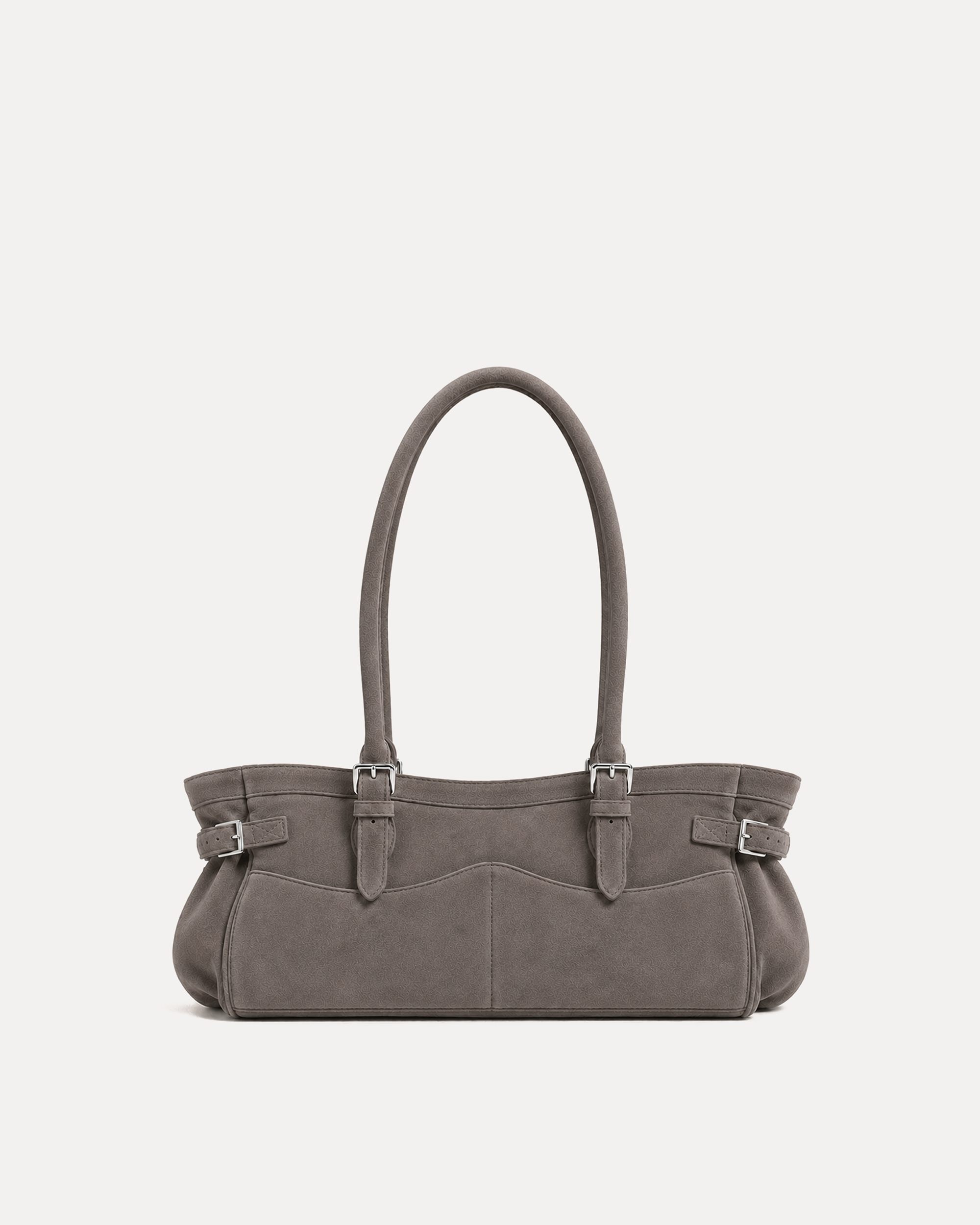 Eden Faux Suede Tote Bag - Grey