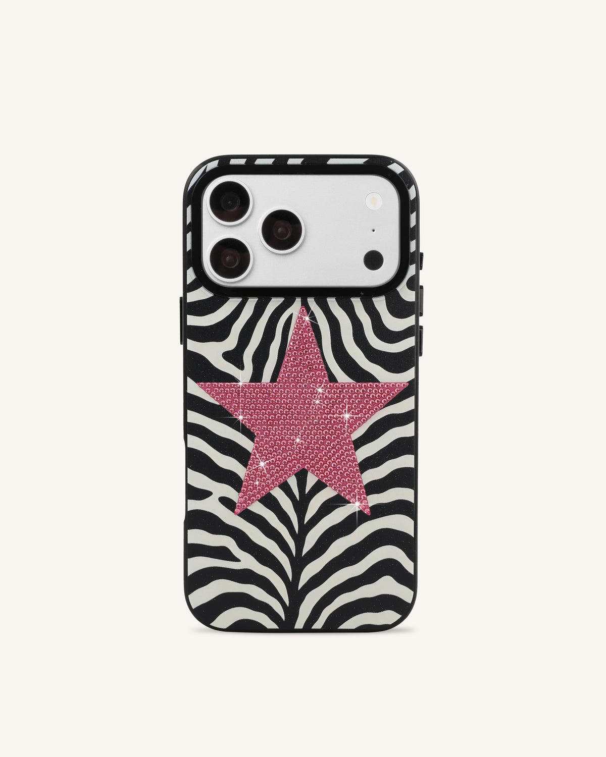 Zebra Star Phone Case - Black