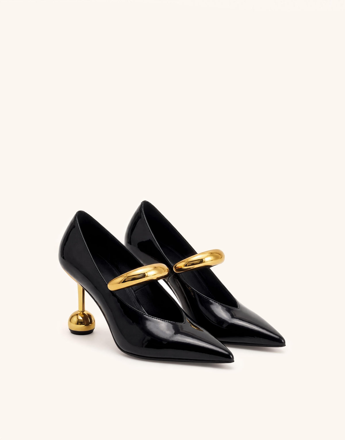 Helena Pierced Pointed-Toe Pumps - Black