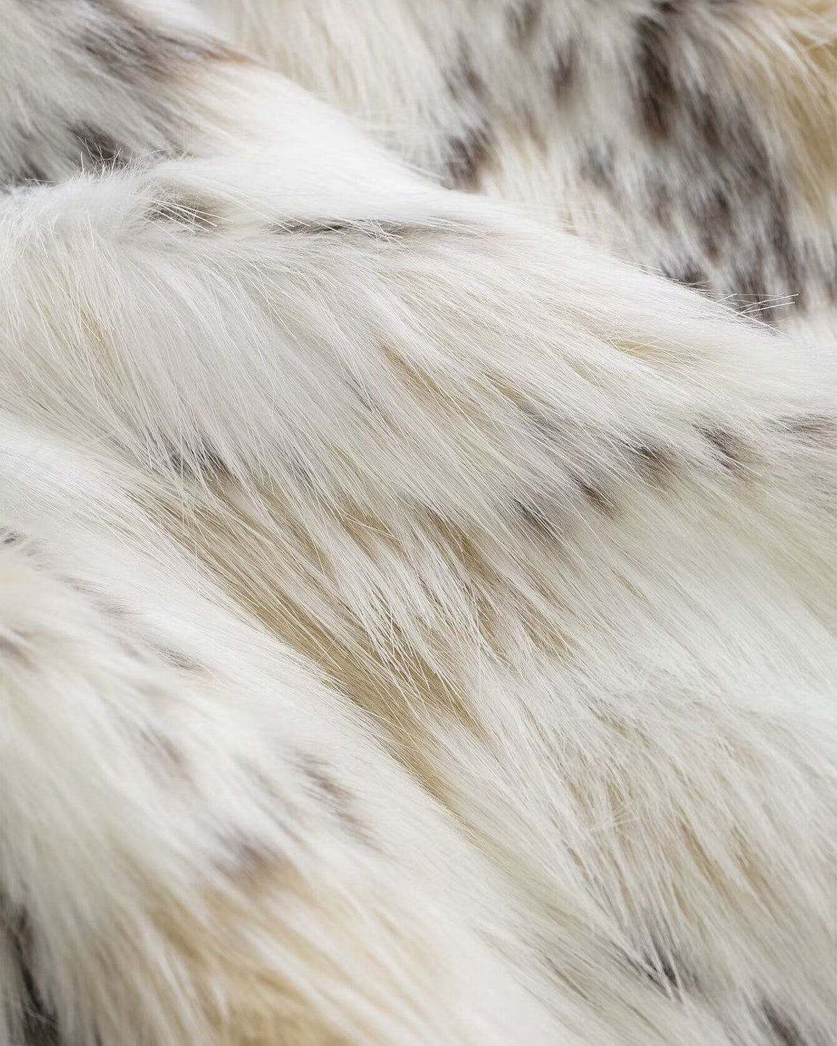 Faux Fur Jacket - White Leopard
