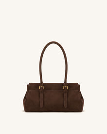Brielle Faux Suede Tote - Brown