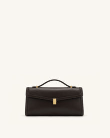 Delphine Top Handle Bag - Dark Brown