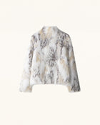 Faux Fur Jacket - White Leopard