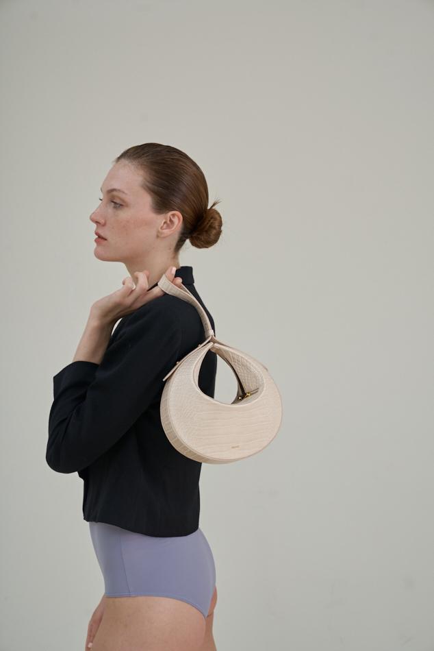 Rantan Bag - Beige & Brown Croc