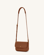 Debby Flap Crossbody  Bag - Brown