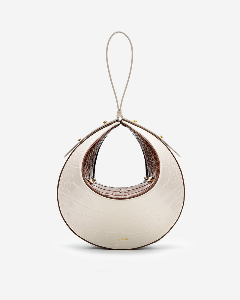 Rantan Bag - Beige & Brown Croc