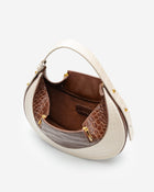 Rantan Bag - Beige & Brown Croc