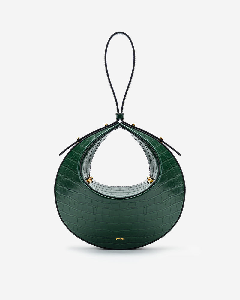 Rantan Bag - Dark Green Croc