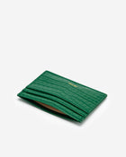 The Card Holder - Green Croc