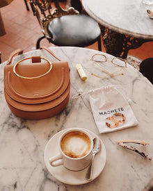 The Double Moon Crossbody - Tan