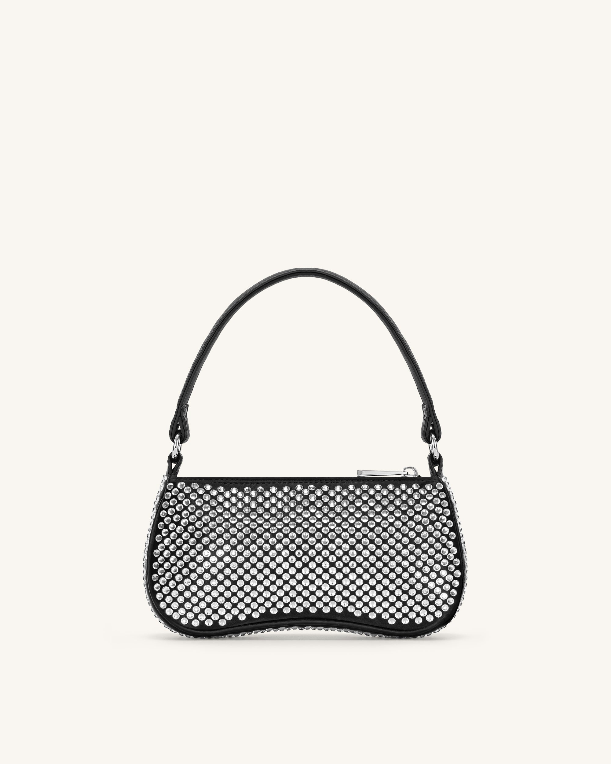 Eva Artificial Crystal Mini Shoulder Bag - Black