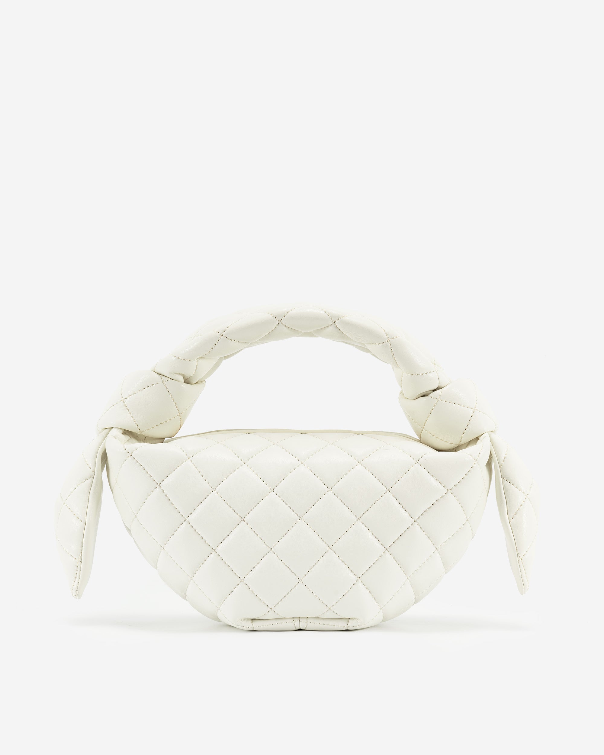 Croissant Top Handle Bag - White