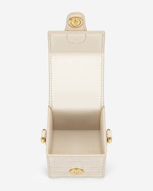 Square Mini Box - Ivory  Croc