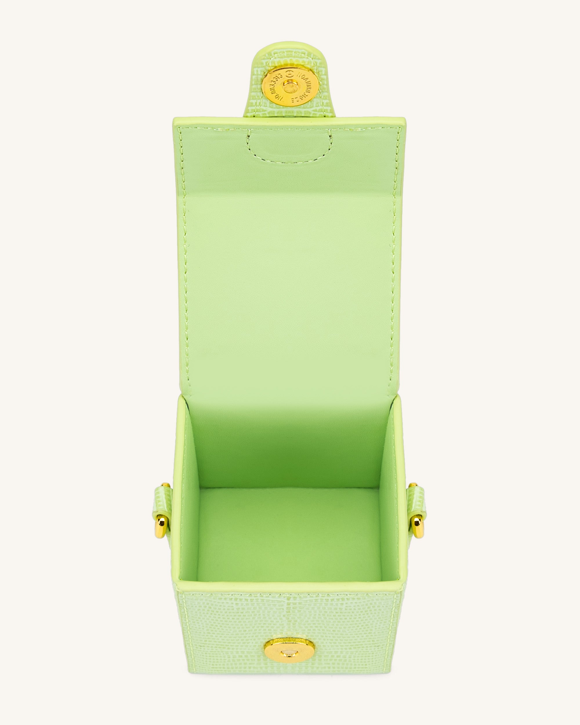 Square Mini Box - Lime Green Lizard