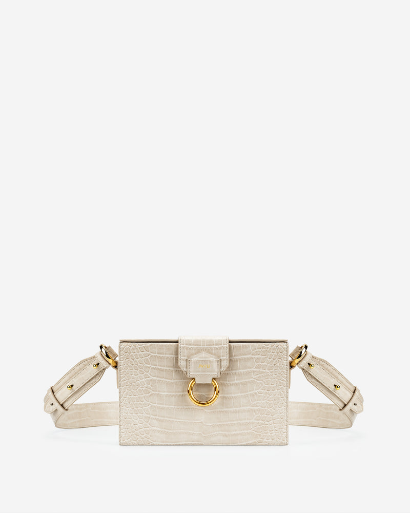 Grace Box Bag - Ivory  Croc