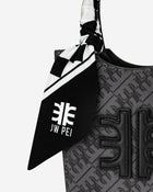 Gradient Checkerboard Faux Silk Twill Scarf - Black