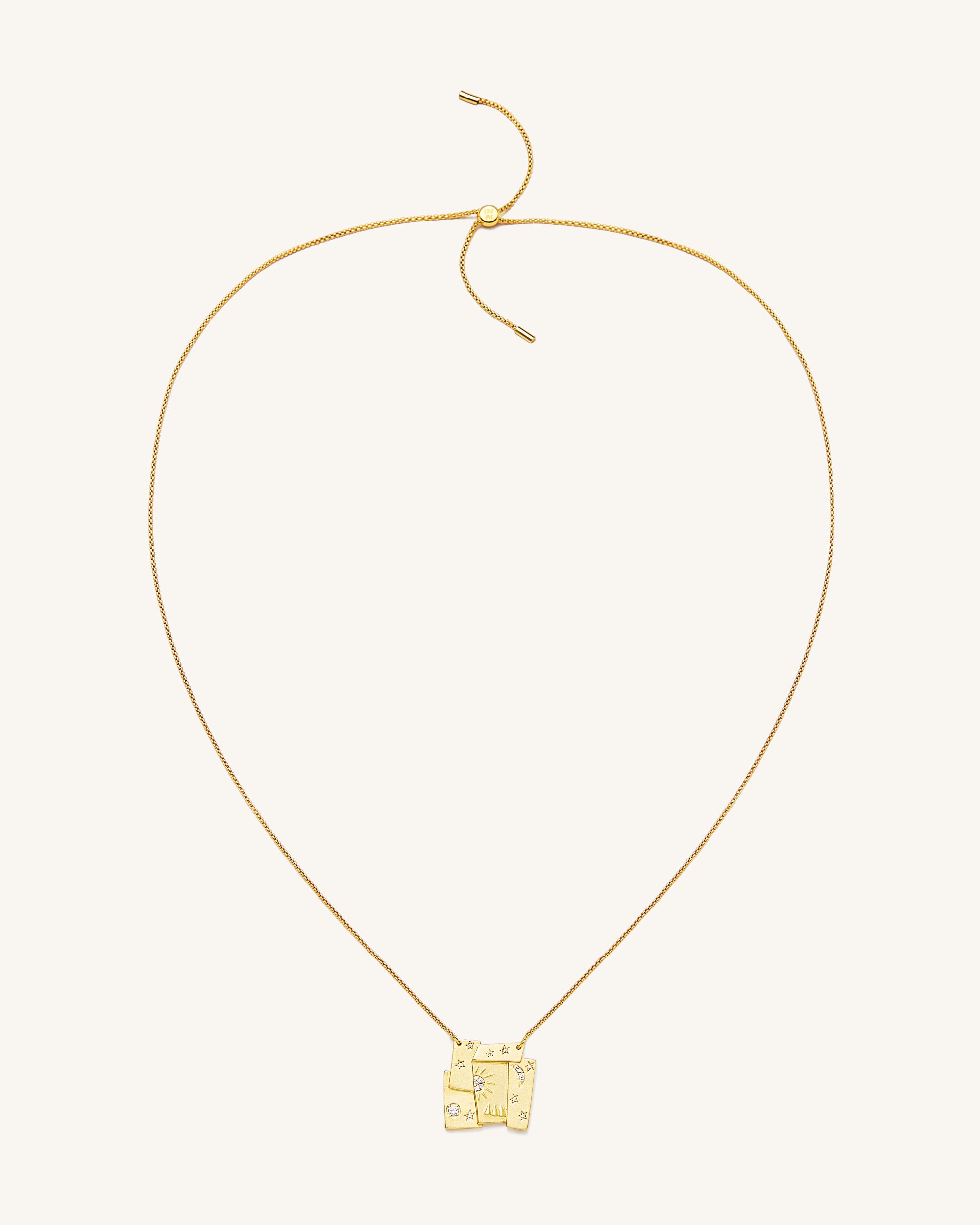 Cosmos Combination Necklace - 18ct Gold Plated & White Zircon