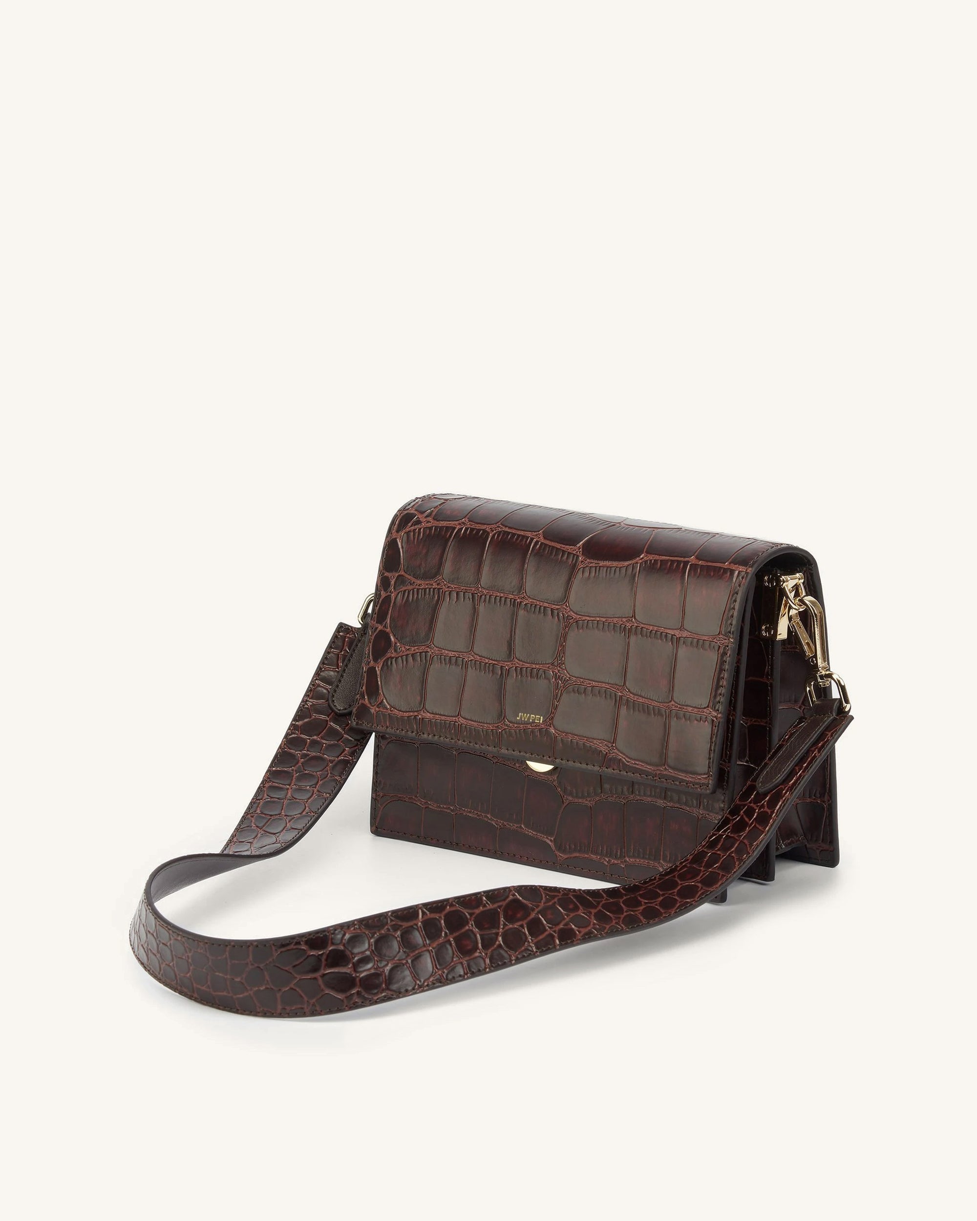 Fashion Mini Flap Bag & Purses - Croc Embossed - JW PEI